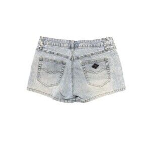 Y2K Angels Jeanswear Denim Micro Shorts Low Rise Light Wash Size 7 Baddie